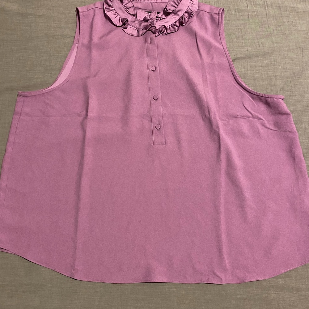 J. Crew Lilac Sleeveless Blouse size 2X